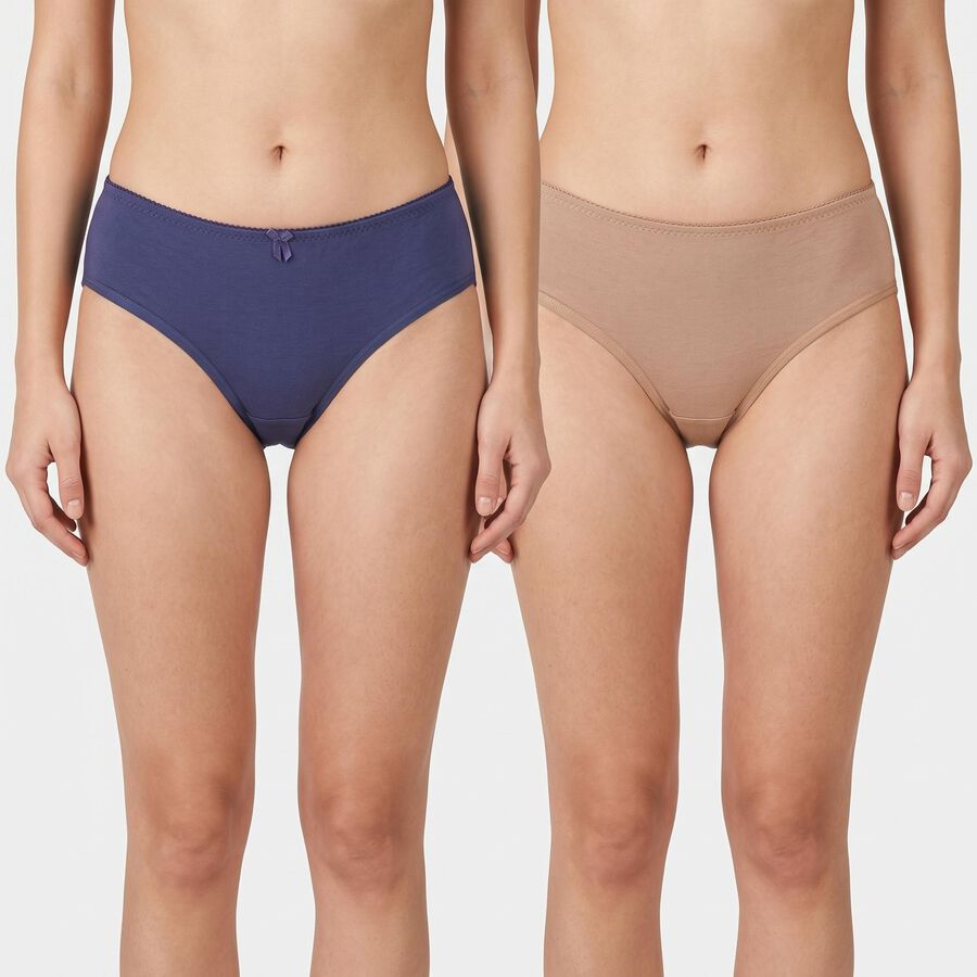 Women's Assorted Regular Fit Solid Panty, चुनिंदा, large