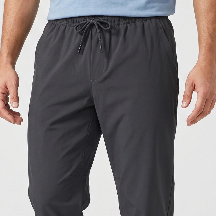 Men's Dark Grey Jogger Fit Solid Track Pants, गहरा ग्रे, large
