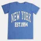 Boys' Half Sleeves T-Shirt, Mid Blue, small image number null