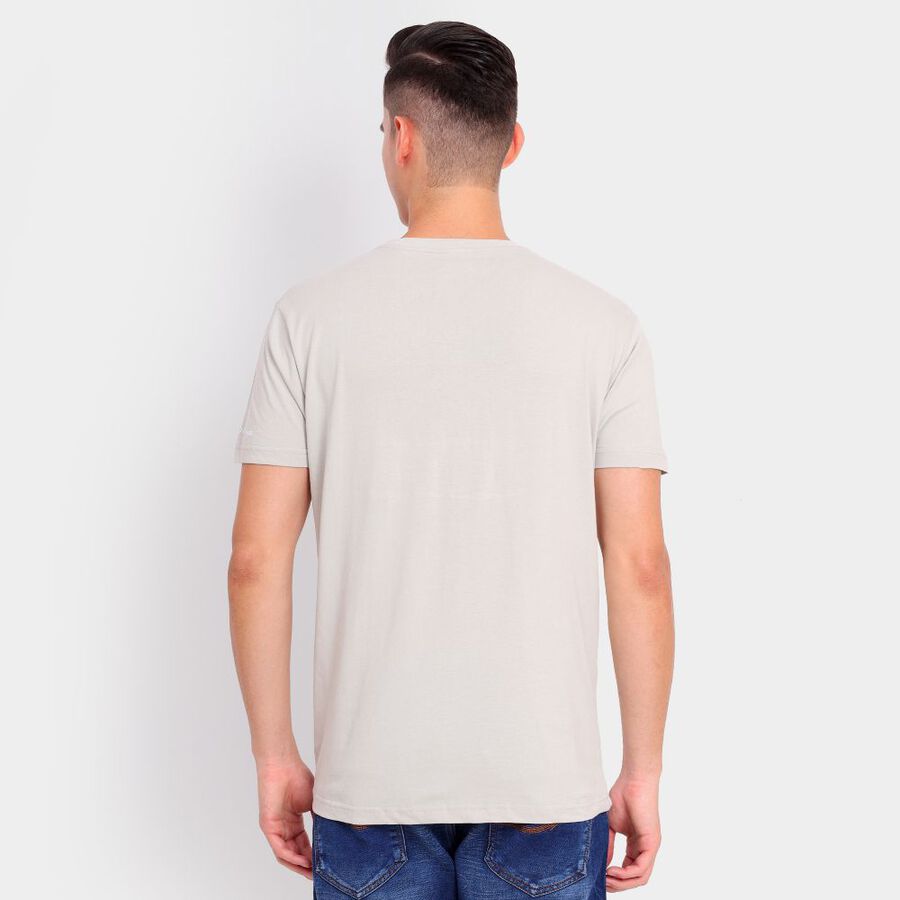Men's 100% Cotton Round Neck Half Sleeves T-Shirt, Black, large image number null