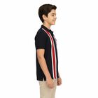 Boys Deep Midnight Navy Blue Cotton Polo Neck Casual T-Shirt, नेवी ब्लू, small image number null