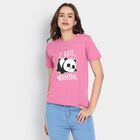 Ladies' Round Neck T-Shirt, गुलाबी, small image number null
