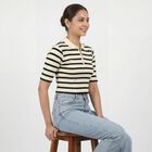 Women's Black Neck Top, Black, small