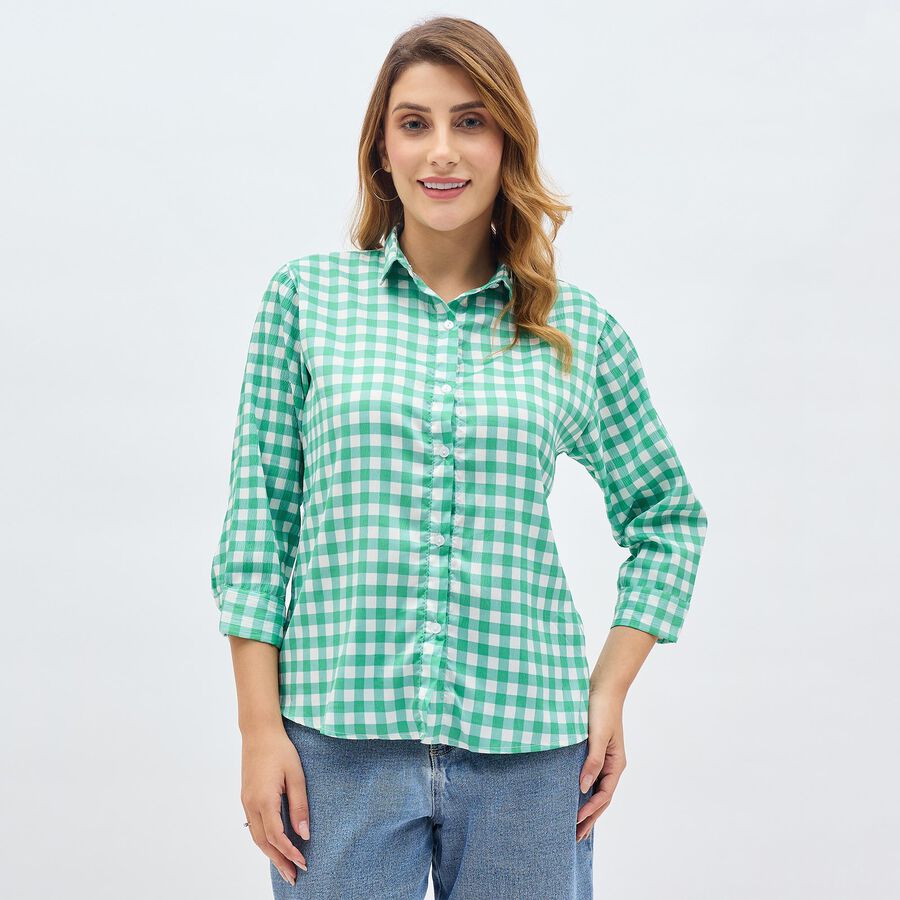 slim fit dress slacks Summer Mesh Shirt for Women main image 1