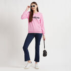 Solid Round Neck Sweatshirt, Pink, small image number null