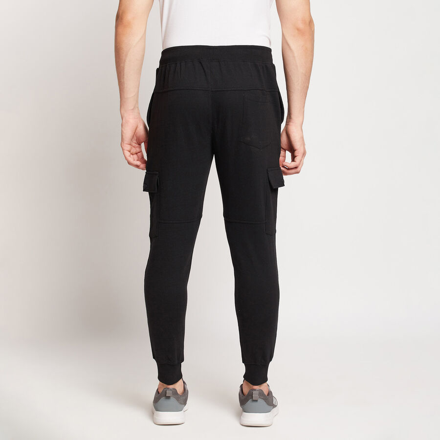 Cut & Sew Active Track Pants, Black, large image number null