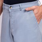 Men's Slim Fit Casual Trousers, हल्का नीला, small image number null