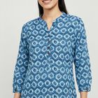 Women's Blue Kurti, Dark Blue, small