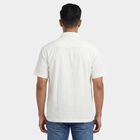 Men's Off-White Cotton Classic Collar Casual Shirt, Off White, small