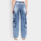 Ladies' 100% Cotton Jeans, Mid Blue, small image number null