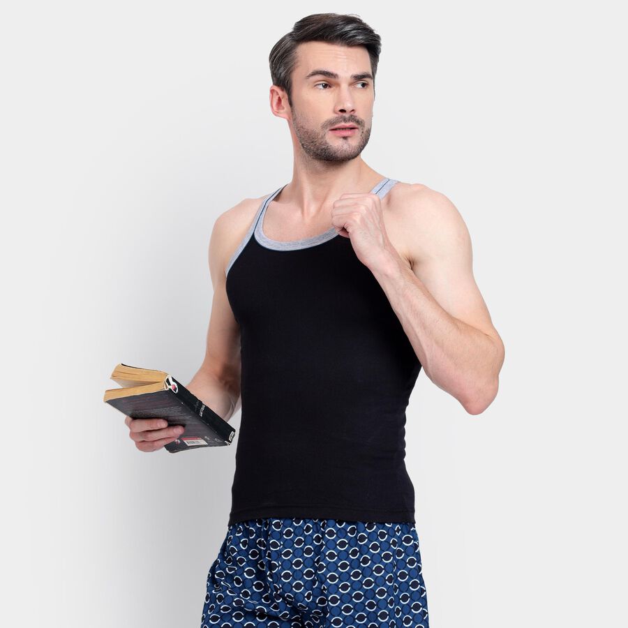 Men's Cotton Gym T-Shirt, Black, large image number null