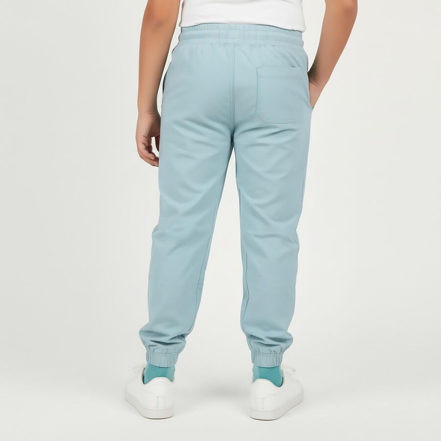 Boys' 100% Cotton Trouser, मध्यम नीला, large image number null