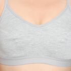 Ladies' Bra, Melange Light Grey, small image number null