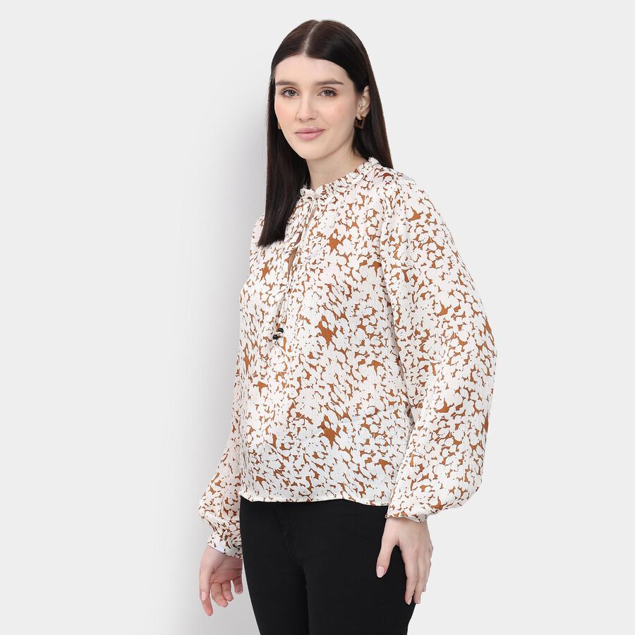 Ladies' Top , भूरा, large