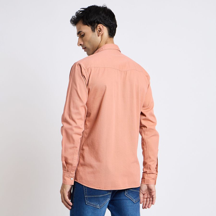 Men's 100% Cotton Casual Shirt, Peach, large image number null