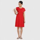 Women's Red Minimalist Nighty, लाल, small