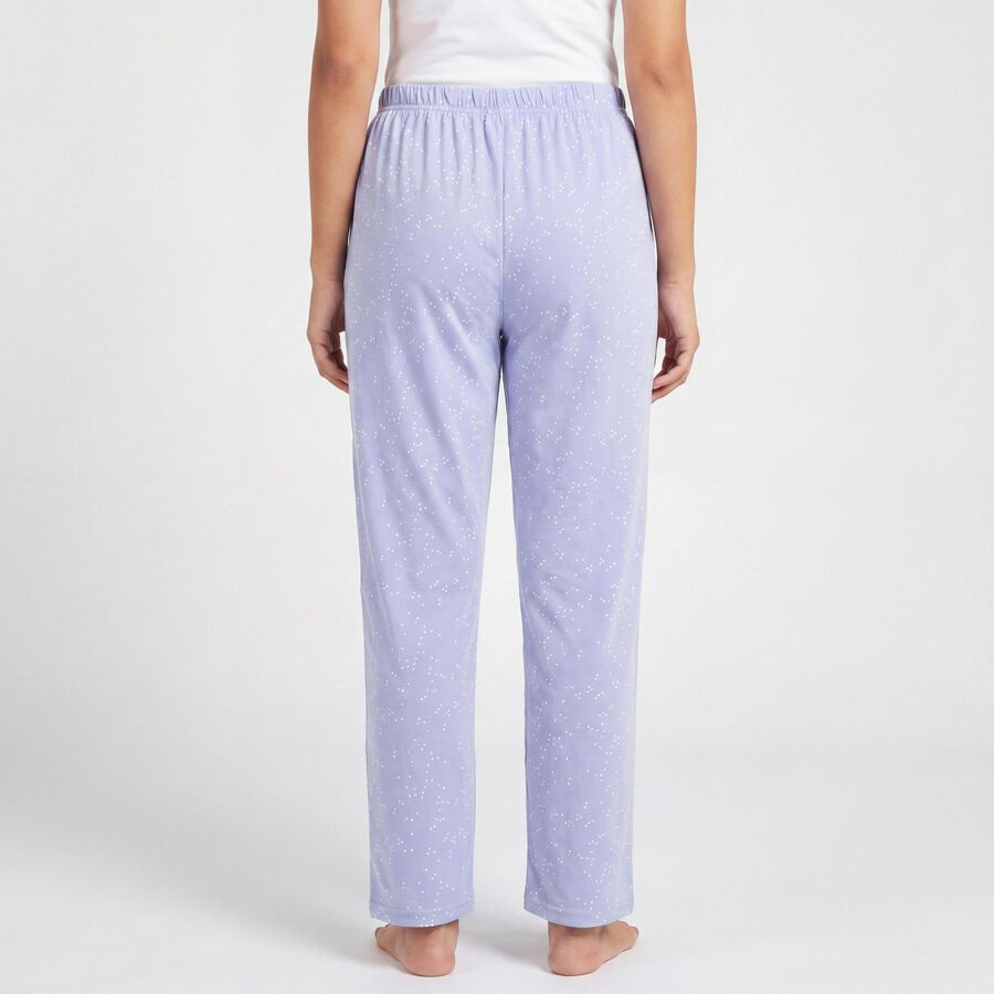 Women's Light Blue Relaxed Fit Solid Pyjama, हल्का नीला, large