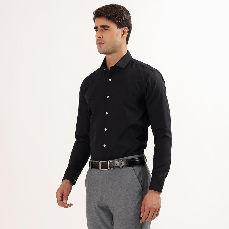 Men's Formal Shirt , काला, large image number null