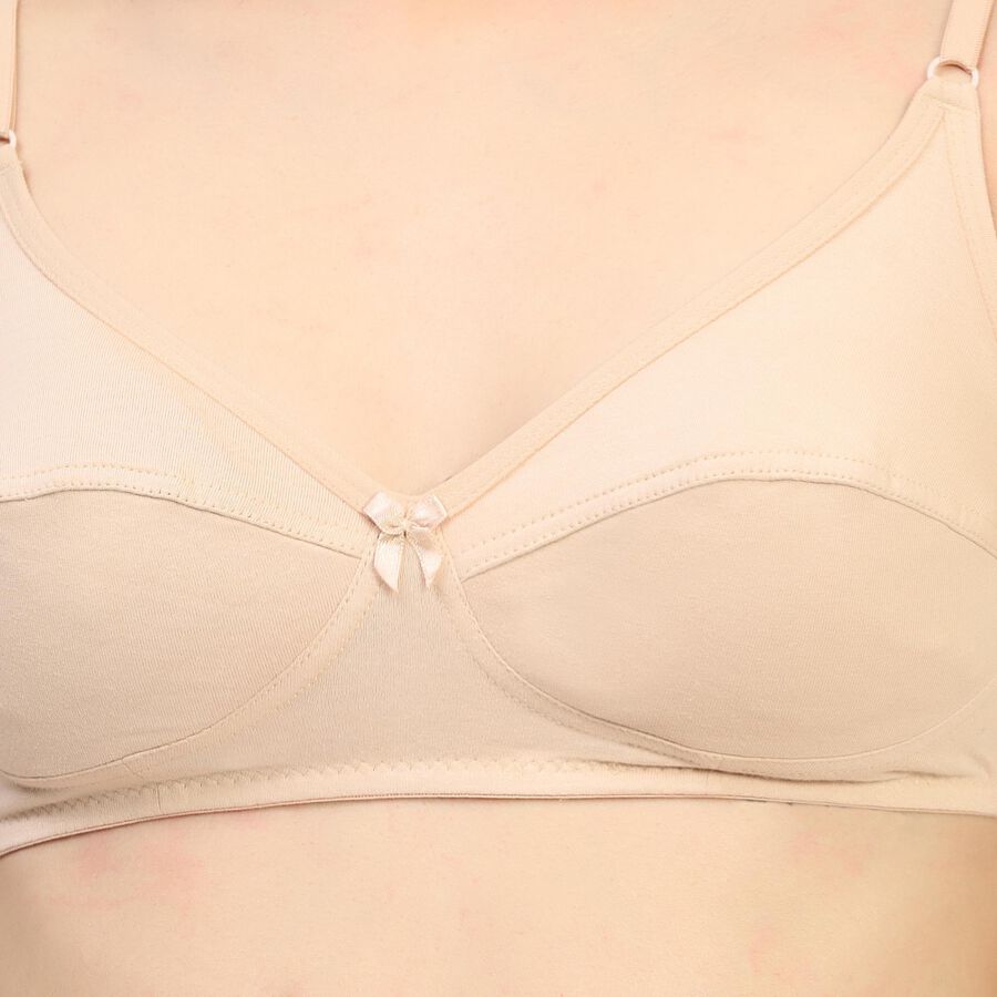 Ladies' 100% Cotton Bra , गहरा पीला, large image number null