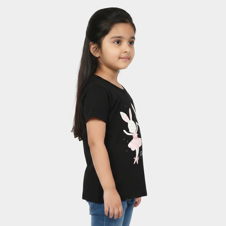 Girls' T-Shirt, Black, large