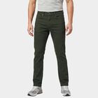 Men's Olive Green Slim Fit Solid Jeans, ओलिव, small