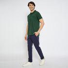 Men's Collared Half Sleeves T-Shirt, Dark Green, small image number null