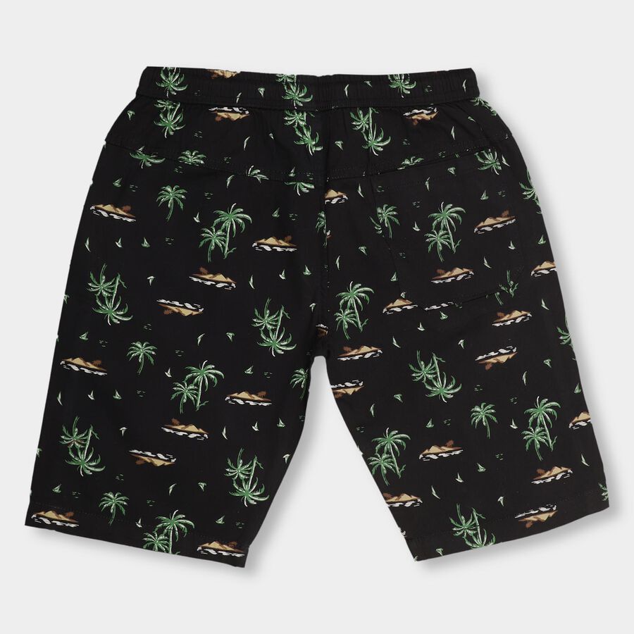 Boys' 100% Cotton Bermudas, काला, large image number null