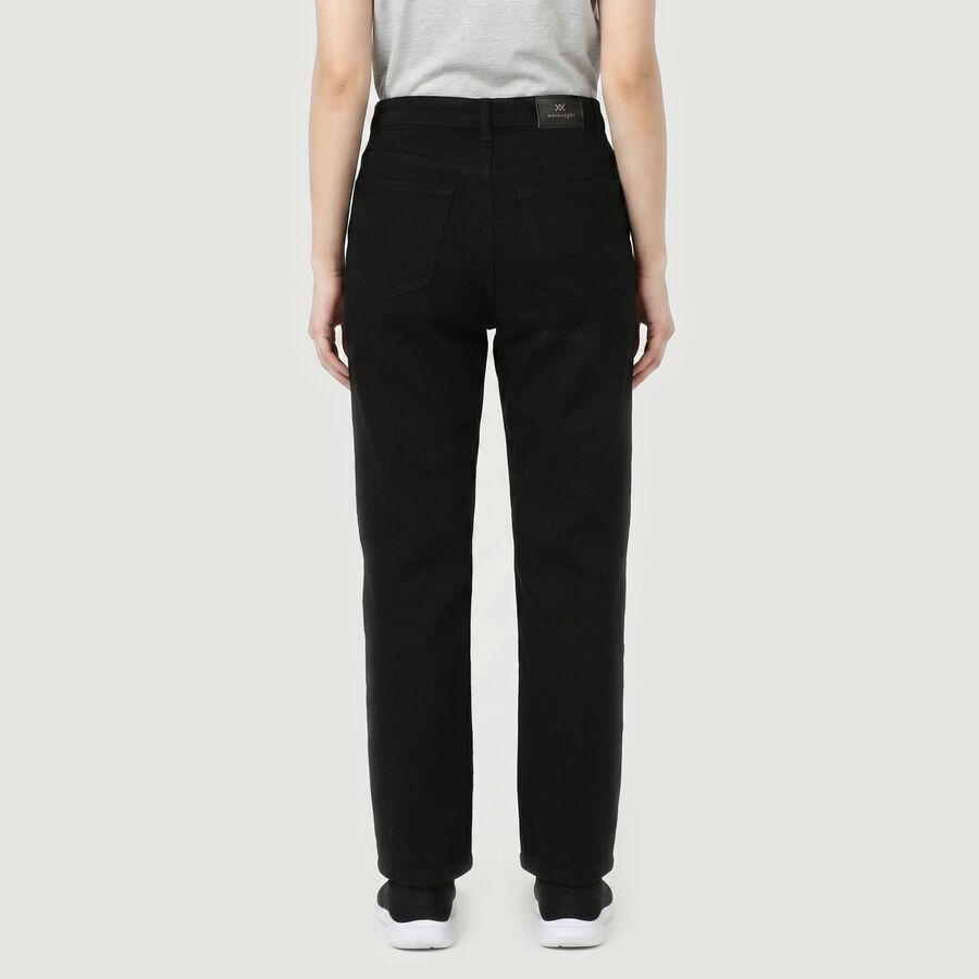 Women's Black Regular Fit Classic Jeans, Black, large