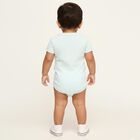 Infants' Light Blue and Blue Cotton Round Neck Casual Bodysuit, Light Blue, small image number null