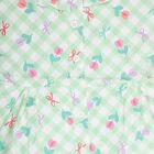 Girls' Light Mint Green Sleeveless Flared Printed Frock, Light Green, small image number null