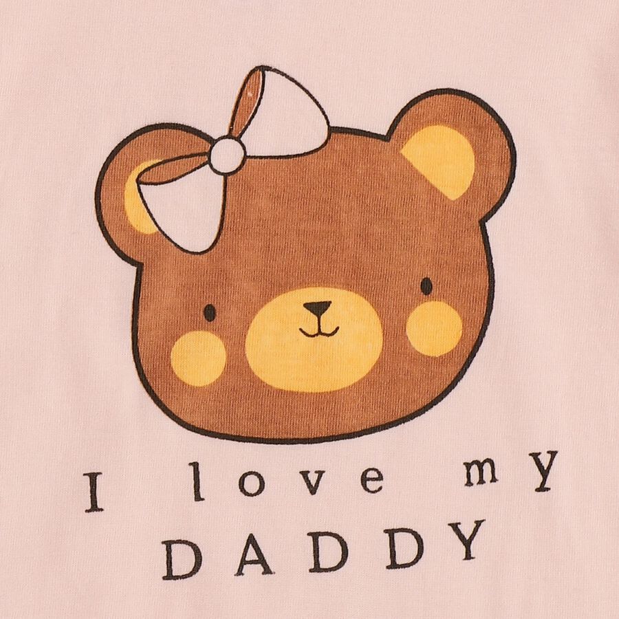 Infants' Pink Cotton Round Neck Casual Vest, Light Pink, large