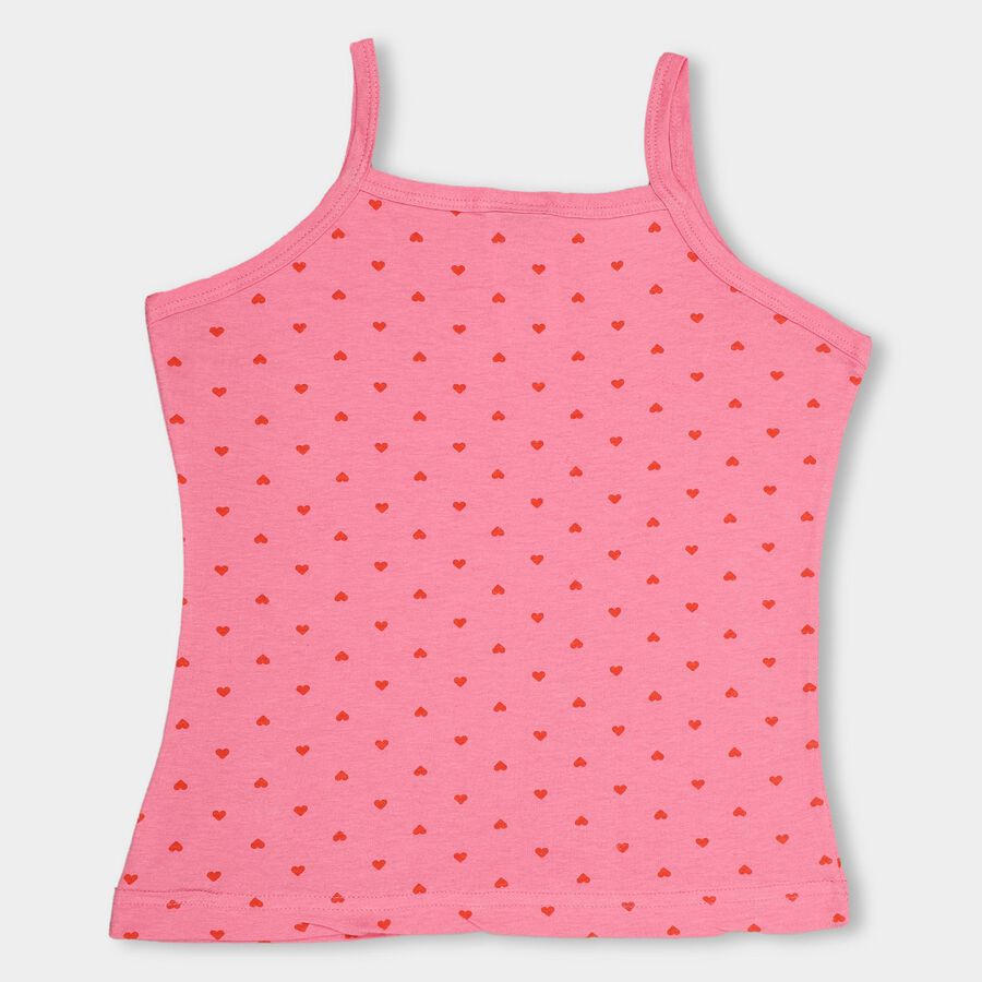 Girls' 100% Cotton Vest (Pack of 2), Pink, large image number null