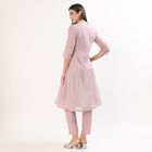 Women's Light Lavender Purple Round Neck Solid Kurta, Lilac, small