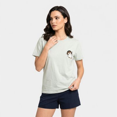 Women Mint Green Round Neck Regular T-Shirt