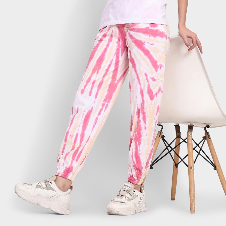 Ladies' 100% Cotton Track Pants , रानी (फ्यूशिया), large image number null