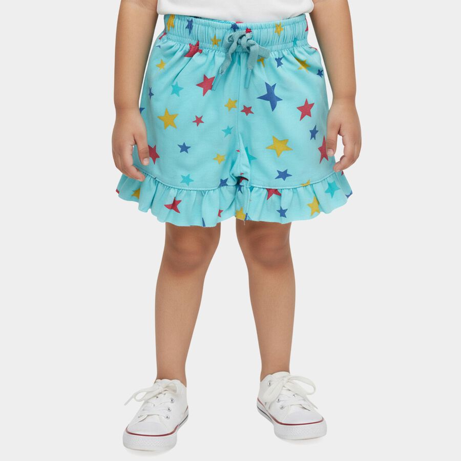 Girls' Shorts, Aqua, large