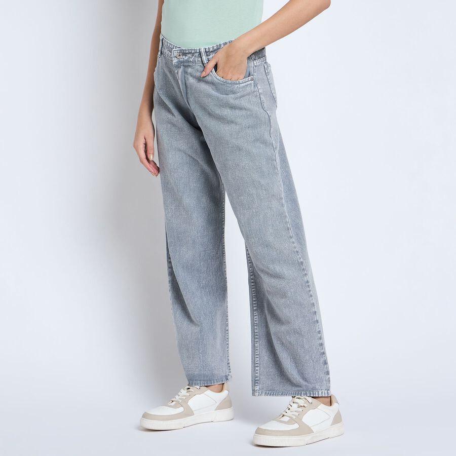 Ladies' 100% Cotton Jeans , Light Grey, large image number null