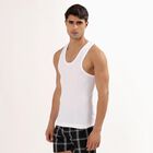 Men's 100% Cotton Vest (Pack of 2), सफ़ेद, small image number null