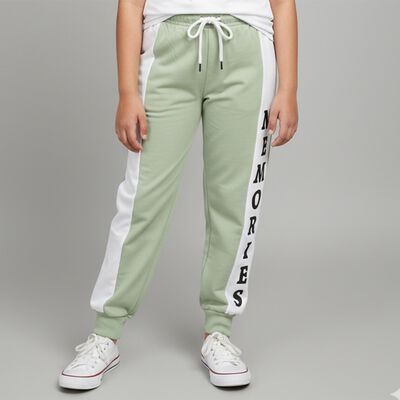 Girls' Light Sage Green Jogger Style Winter Pyjama