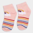 Girls' Socks (Pack of 2), हल्का गुलाबी, small