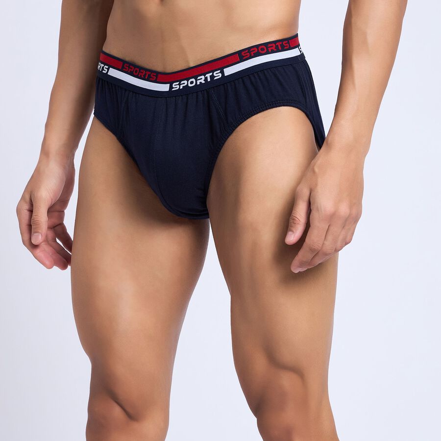 Men's 100% Cotton Briefs, Dark Grey, large image number null