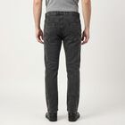 Men's Dark Grey Slim Fit Washed Jeans, गहरा ग्रे, small
