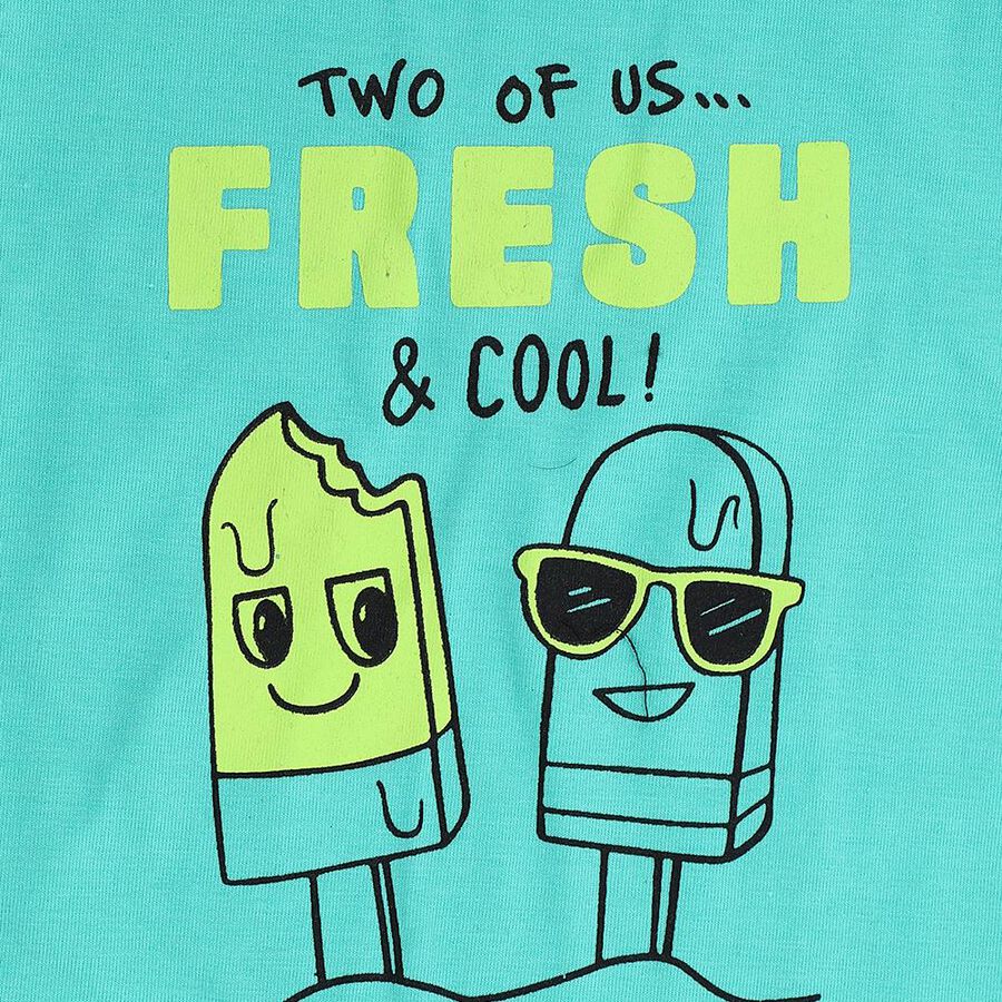 Boys' T-Shirt, हल्का हरा, large