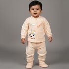 Infants' Peach Round Neck Minimalist Baba Suit, पीच, small image number null