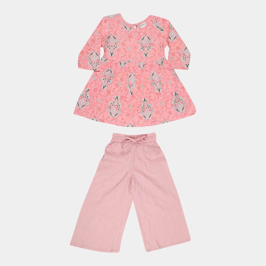 Printed Fusion Clothing Set, Peach, large image number null
