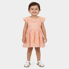 Infants' Peach Sleeveless Casual Frock, Peach, small