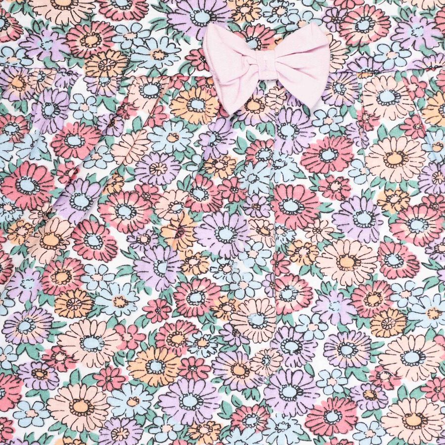 Girls Cotton Frock, Light Blue, large image number null