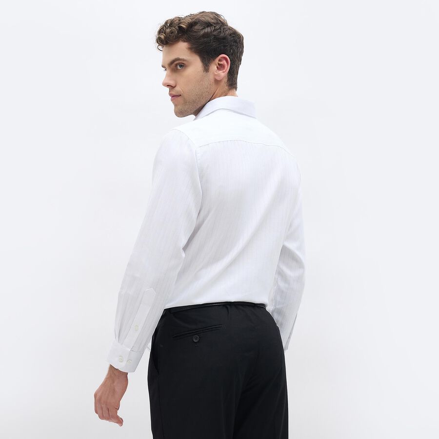 Men's Snow White Classic Formal Shirt, सफ़ेद, large image number null
