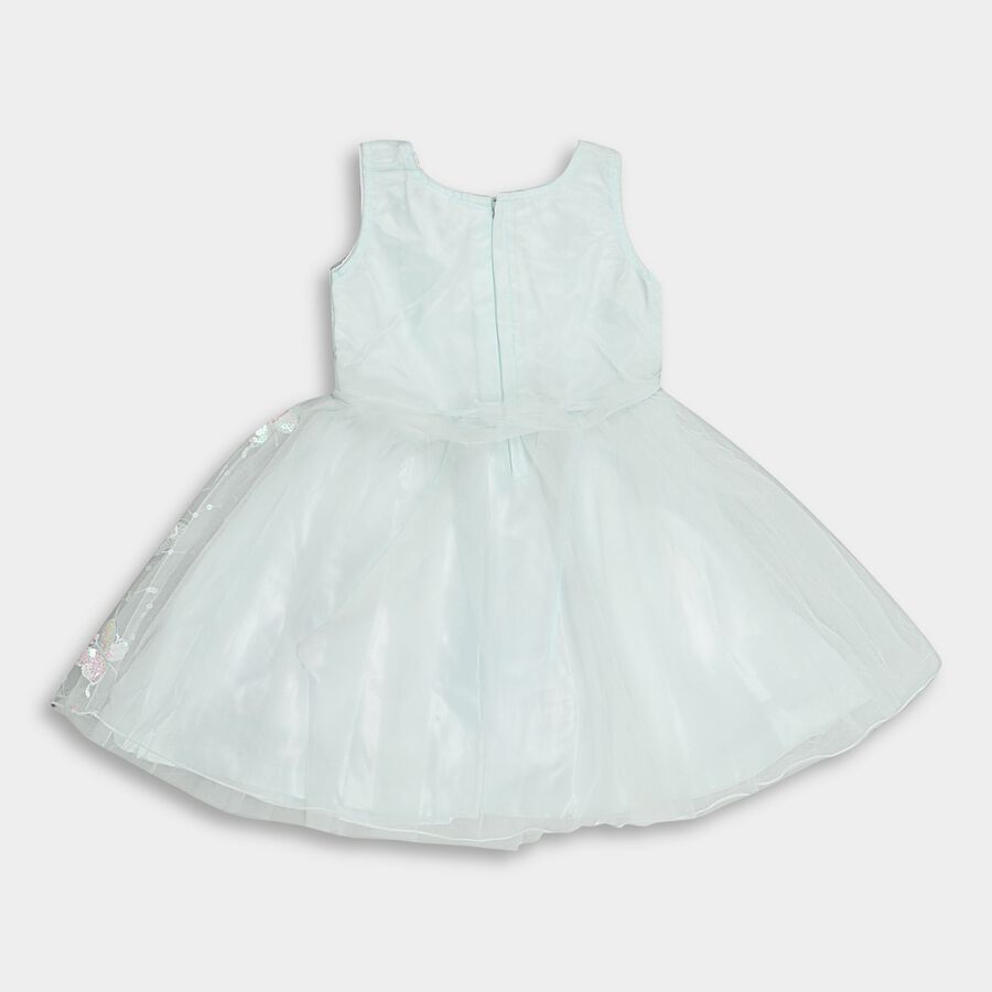 Girls' Frock, हल्का हरा, large image number null