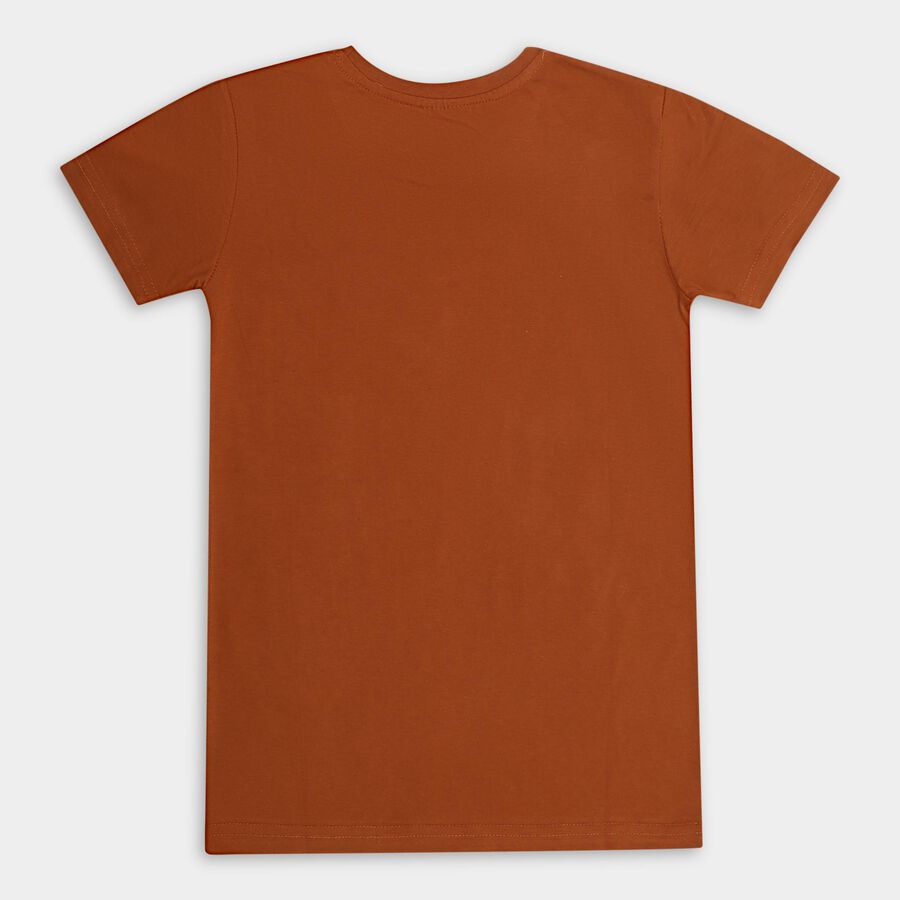 Boys' Half Sleeves T-Shirt , Brown, large image number null